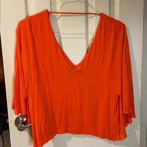 Zara cape style coral shirt